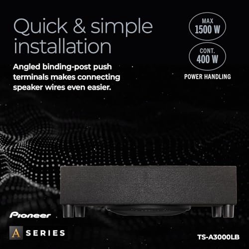 Pioneer A-Series TS-A3000LB 12” Subwoofer – 1500W Max, Pre-Loaded Shallow-Mount Design, Deep Bass in Tight Spaces, Easy Installation, Enclosure Included - Image 5