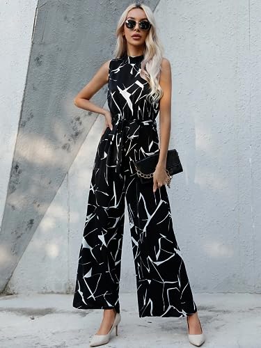 Image of Tandul Jumpsuit - Multicolor Jumpsuit, Sleeveless Casual Jumpsuit For Women (6429)