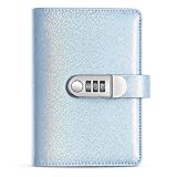 Sparbuch Für Geld, Budget Planner Deutsch, Geldsparmappe Mit Zahlenschloss, Spar Challenge Tracking, Blau Glitzernd Für Tägliche Finanzplanung, 1 Stück Kompakt