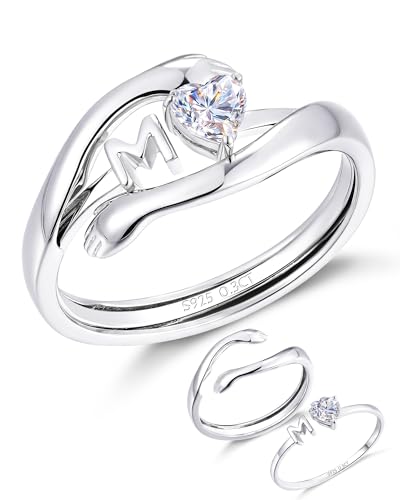 Bague lettre câline en argent pour femme le cadeau idéal maman et fille