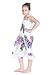 Girl Elastic Ruffle Hawaiian Luau Dress in White Floral 6