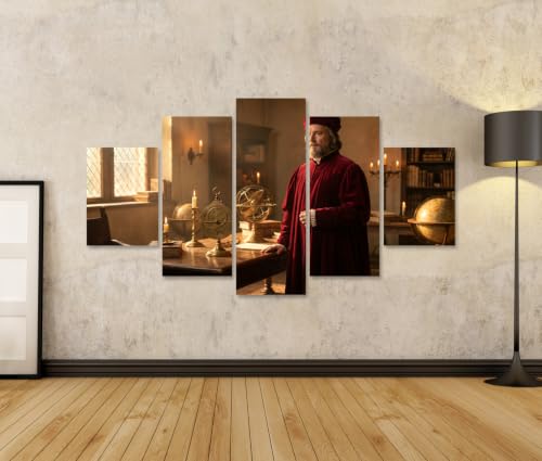 Astronome Renaissance tableau déco murale bureau grand format polyptique islandburner