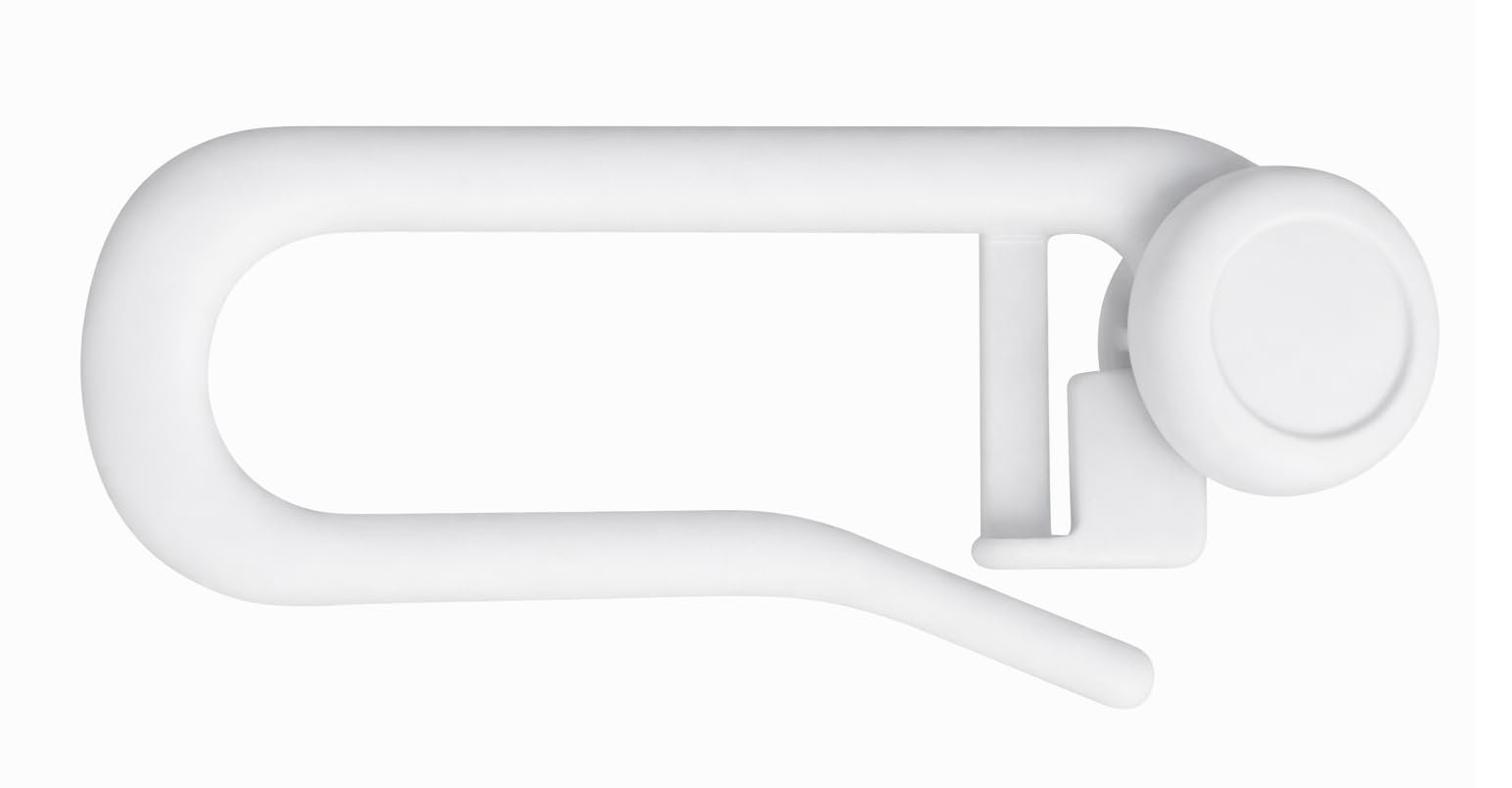 Gardinenröllchen Rollringe mit Langer Haken 33mm - Rolle Ø 8mm – weiß - 25, 50, 100, 200, 500, 1000 Stück (500 Stück)