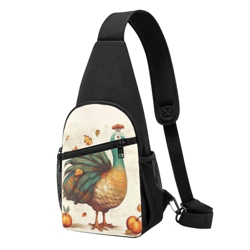 Sac à dos à bandoulière léger et tendance avec motif original dinde