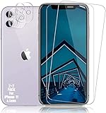 [2 + 2 Pack] Iphone 11 Screen Protector + Camera Lens Protectors [2 + 2 Pack] Premium HD Clear Tempered Glass, 9H Hardness, HD Clarity, Anti- Scratch, 3D Curved Accuracy Anti-Bubble Film