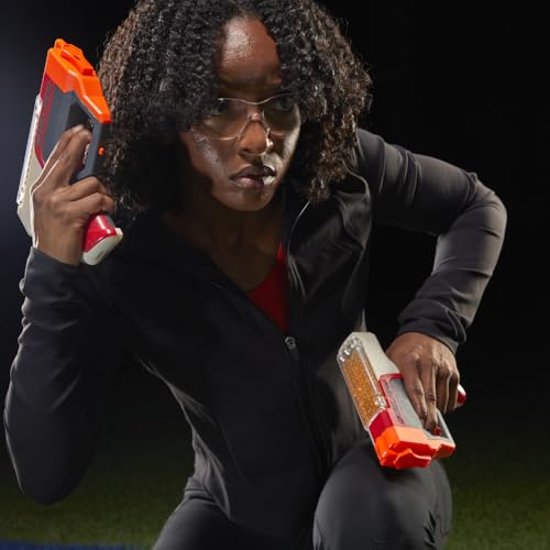 Image of Nerf Pro Gelfire Dual Wield Pack, 2 Blasters, No-Prime Firing, 5000 Gelfire Rounds, 2X 100 Round Integrated Hoppers, 2 Eyewear, Ages 14 Up