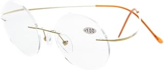 Eyekepper Okulary do czytania bez oprawek dla mężczyzn i kobiet tytanu okrągłe