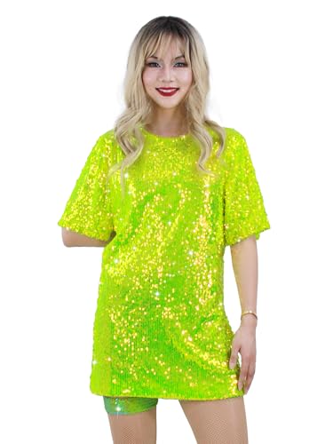 Robe t-shirt à paillettes scintillante pour briller en fête sans sacrifier le confort