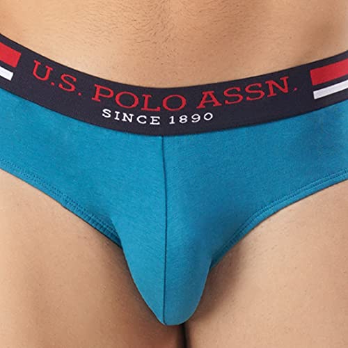 Image of U.S. Polo ASSN. Men's I006 Elasticized Waist Pure Cotton Underwear Briefs - Pack of 2