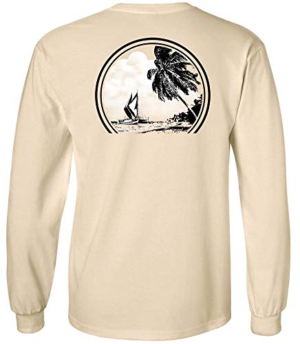 Koloa Surf Company Men's Hawaiian Boat Classic Logo Long Sleeve Tee-3XL-Natural/c