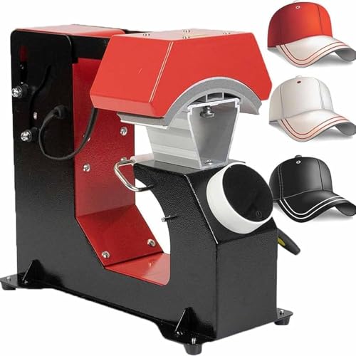 Prasa termiczna do czapek | Zakrzywiony element z cyfrowym timerem i kontrolą temperatury | Idealna do nadruku i personalizacji daszkowych czapek