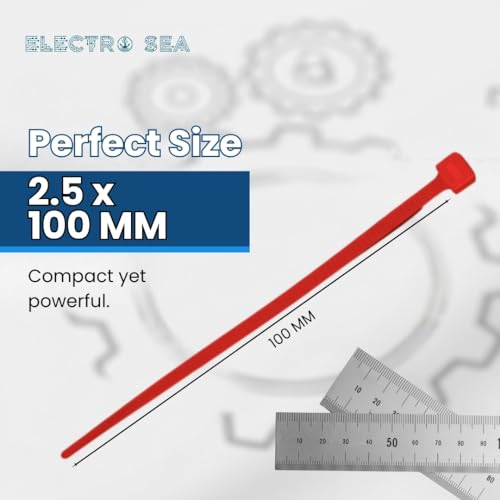 Image of ElectroSea Multicolor Nylon Cable Ties, 100 Pieces 2.5 x 100 mm (4 Inch), Self-Locking Plastic Zip Ties, Heavy Duty, Heat Resistant, For Home, Garden, Office Wire Management