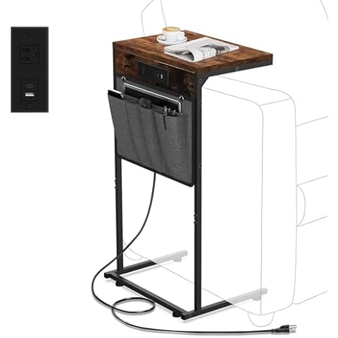Evermagin C End Table with Charging Station Cover