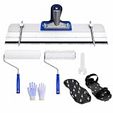 Self Leveling Cement Epoxy Floor Tool Kit, 9” Spike Roller, Spiked Shoes