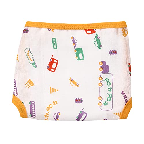 Image of Washable Reusable Printed Welcro Cotton Muslin Nappy, Langot For New Born Baby - Pack Of 5 (Traffic Print 3-6 Months)