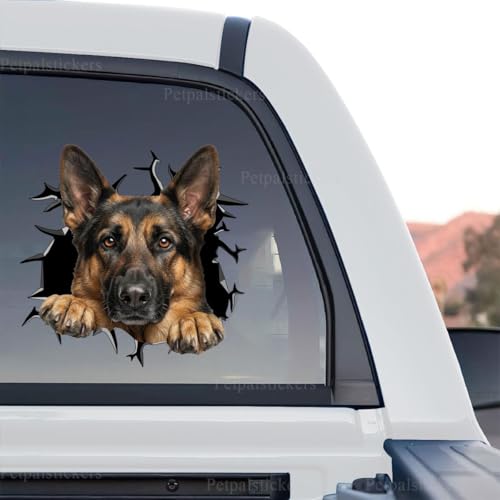 Image of Vinyl Dog Stickers - Car Decals for Women & Dog Lovers (German Shepherd)