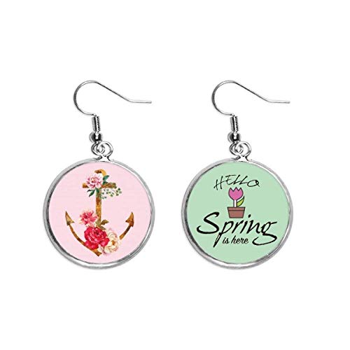 Ancla colgante decorativo en pendientes de primavera para regalar