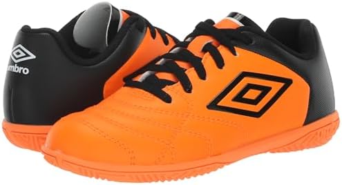 Umbro Boy's Classico XI IC Jr. Soccer Indoor Shoe, Orange/Black/White, 1 Little Kid | Image 6