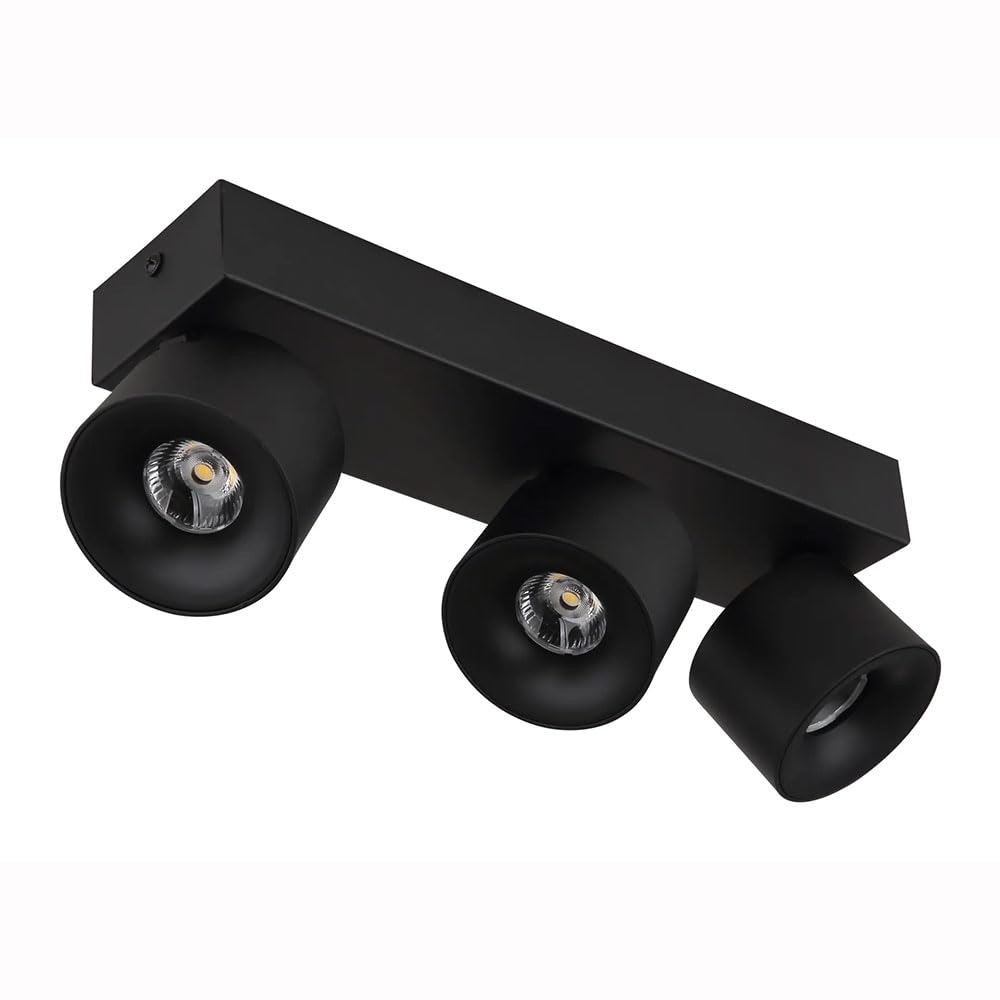 Deckenlampe Spotleuchte Spotleiste LED 3-Flammig schwarz Strahler schwenkbar