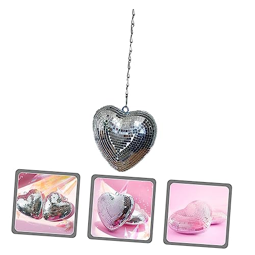Bola espejada Alipis en forma de corazón para decoración de discoteca, fiestas y bares miniatura 4