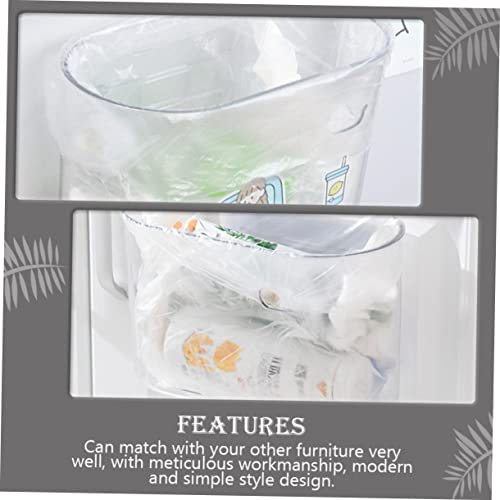 KOMBIUDA Caneca de basura transparente colgante rectangular miniatura 5