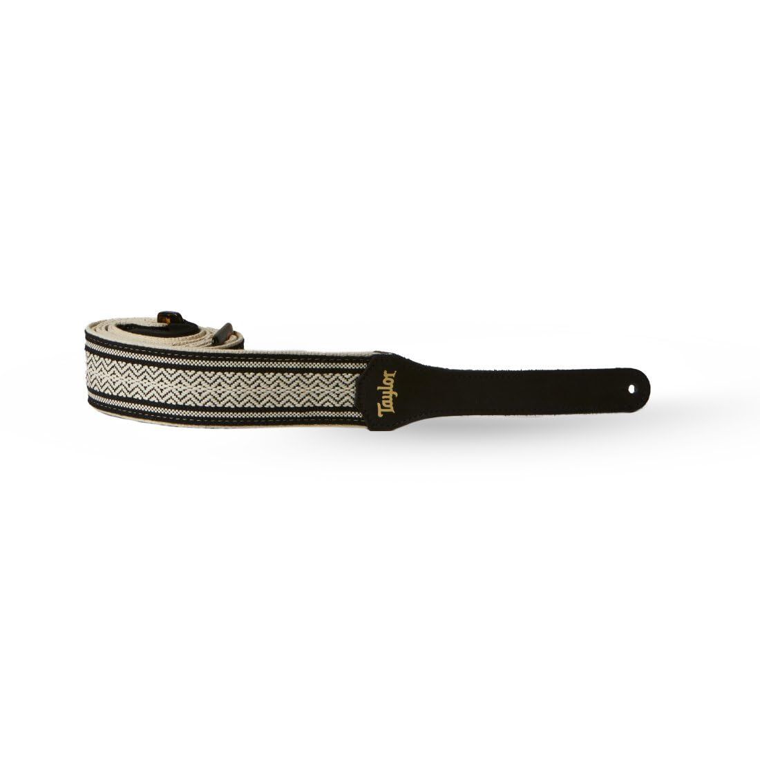 Taylor Tracolla per chitarra Academy Series bianco/nero in cotone jacquard da 5,1 cm, nero, Large