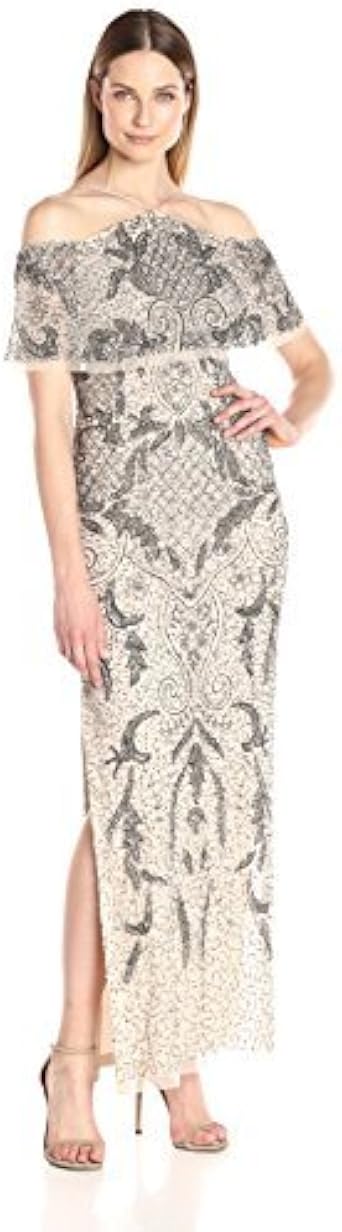 Shoulder Beaded Gown 