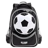 Mochila de Costa Infantil Escolar Para Menino Tamanho Grande com Design de Bola de Futebol