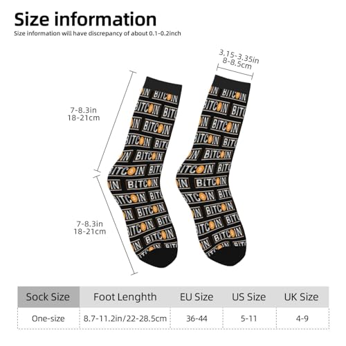 Bitcoin BTC Socks For Men Women Gift Sport Crew Socks Funny Wicking Socks3