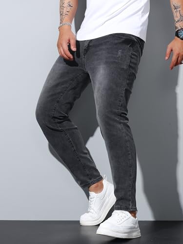 Mens Womens Lightweight Slim Fit Stretch Ripped Jeans Summer Spring Distressed Destroyed Denim Pan Skinny Jeans3