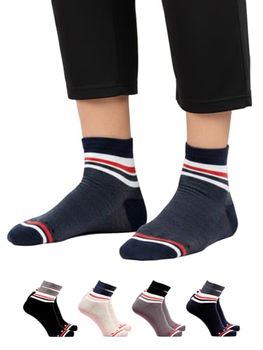 Image of Orbit Ankle Length Socks for Men |Made With Durable & Breathable Cotton | Ideal for Gym, Running, Office | 3 Pair -Multicolor