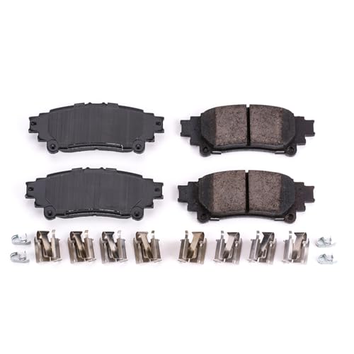 Image of PowerStop Rear Brake Pads for Lexus RX350 2010-15 |RX450h 2010-15 |Toyota Highlander 2014-19 |Mirai 2016-19 |Prius V 2012-18 - Z17 Ceramic Brake Pads with Installation Hardware, 17-1391