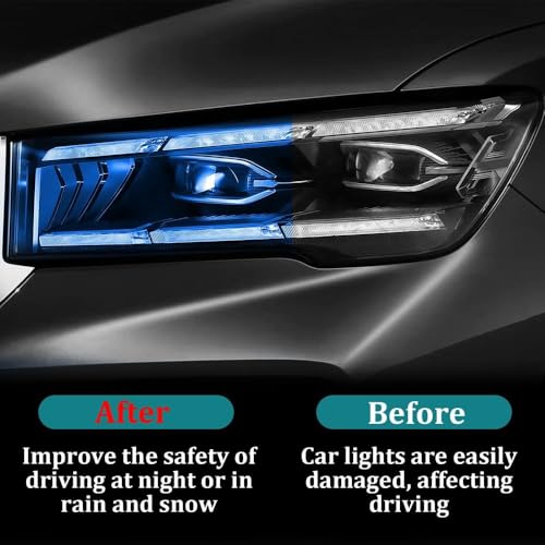 Image of HOME13 Self Adhesive Auto Car Tint Headlight Taillight Fog Light Vinyl Smoke Film Sheet Sticker Cover Car & Bike Protection Film (Blue, 12x80 Inch)