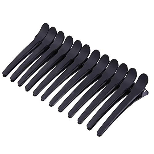 ayushicreationa Plastic Hair Styling Section Clips for Hair Partition, Cutting for Parlor, Saloon and Home Use for Women and Girls (12 Pcs, Black) 2