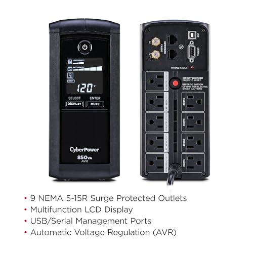 Image of CyberPower CP850AVRLCD Intelligent LCD UPS Battery Backup