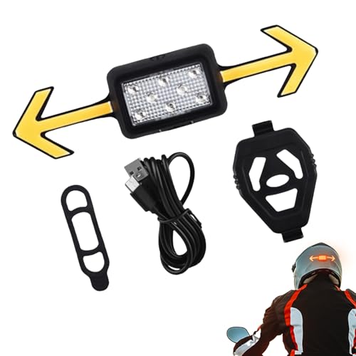 Indicatori Di Direzione LED Per Bicicletta - Kit Luci Segnaletiche Ricaricabili Per Bici Ad Alta Visibilità, Frecce Direzionali Impermeabili Con 5 Modalità Di Illuminazione | Telecomando Wireless Per