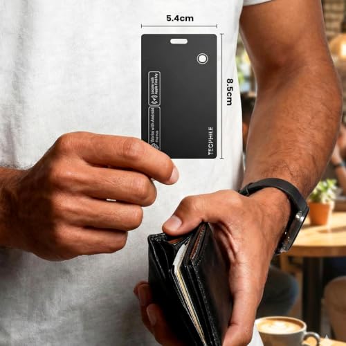 Image of Nutale Smart Air Tag Card Finder Smart Air Tag for Apple (iOS Devices) & Android (Google Hub) Rechargeable Wireless Bluetooth Tracker, Card Size Anti-Lost Loud 90dB Alert, Waterproof for Kids, Wallet