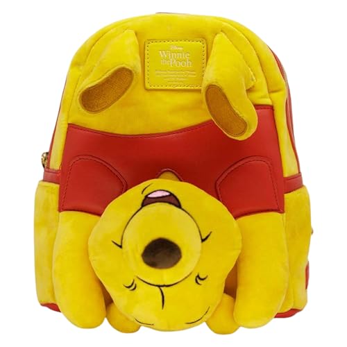 Zonacriativa - Mini Mochila Pooh Upside Down Disney | Formato compacto, 4 bolsos e ideal para carregar o essencial nas aventuras com diversão