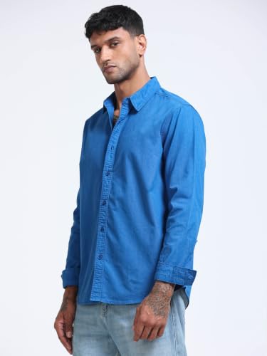 Image of StitchX Men's Full Sleeve Core Essentials Twill Over-Dyed Shirt XS-2XL