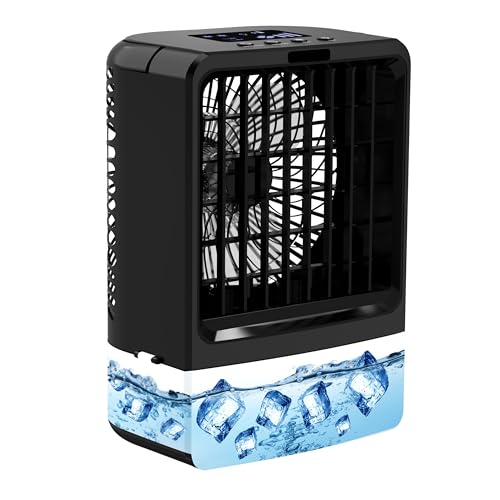 Portable Air Conditioners AC - Mini Air Conditioner, Personal Air Conditioner, 4000mAh Battery for Camping, Car, with Remote Control Night Light & Timing