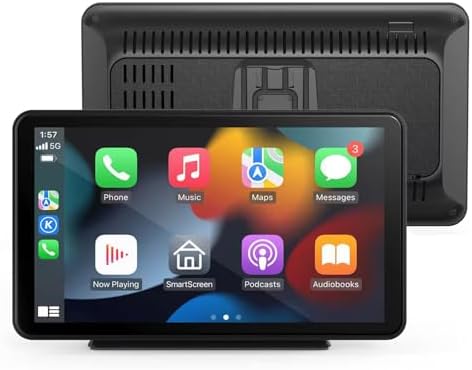 Portable Wireless CarPlay Screen for Car: 4K Apple Carplay & Andr...