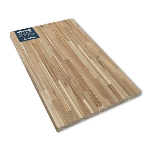Tabla de cortar rectangular de acacia maciza 91x63.5x3.8 cm miniatura 1