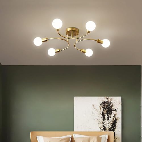 Image of Nordic Pendant Lights Lamps Modern Ceiling Light Hanging Lamp Home Decor Chandelier.(Bulb Not Included) (1154 /8 Light Golden)