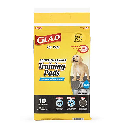 Image of Glad for Pets Black Charcoal Puppy Pads, Puppy Potty Training Pads that Absorb & NEUTRALIZE Urine Instantly, New Improved Quality, 240 Training Pads Total
