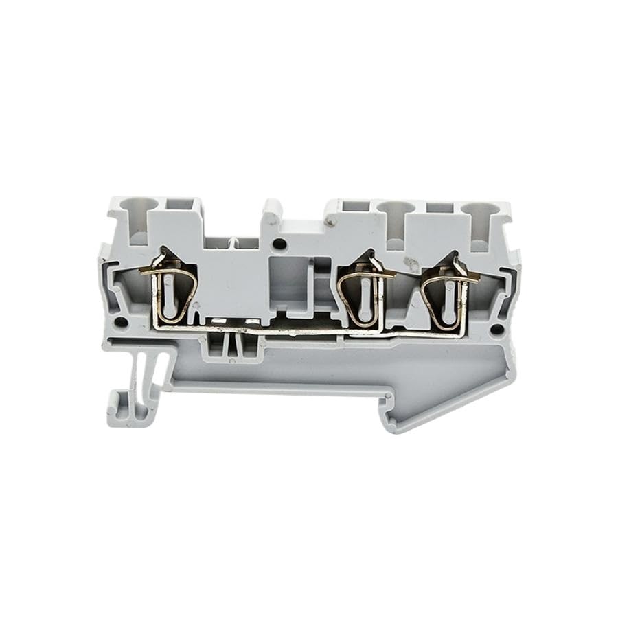 50 pezzi ST2.5-TW Connessione a molla a 3 conduttori ST 2.5TW Connettore elettrico a doppia spina for guida DIN Morsettiera ST 2.5-TW(Blue)