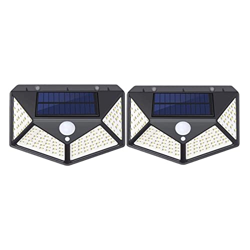 Applique murale solaire extérieure 100 LED sans fil pour éclairer un jardin sombre sans travaux