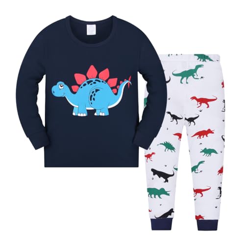 Newcamp LTD Kids Pyjama Sets for Ages 2-7 - Fun Patterns: Ponies, Unicorns, Racing Cars, Spaceships, Dinosaurs - Soft, Comfortable 100% Cotton Sleepwear