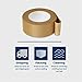 Lichamp Kraft Packing Tape, Brown Kraft Gummed Tape for Packing Boxes, Shipping Cardboard and Carton Sealing, 6 Rolls x 2 inch x 55 Yard x 7 mil, B206BN