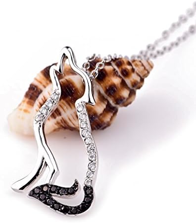 YFN Wolf Pendant Necklace 925 Sterling Silver Cubic Zirconial Wolf Moon Necklace 18" Birthday Day Jewelry for Girlfriend Wife - Image 4