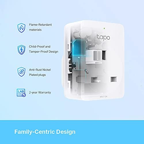 TP-Link Tapo Smart Plug with Energy Monitoring, Works with Amazon Alexa (Echo and Echo Dot) and Google Home, Wi-Fi Smart Socket, Remote Control, Device Sharing, No Hub Required-Tapo P110 (2-Pack)